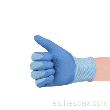 Hespax 13 Guantes de trabajo de látex de espuma de nylon degauge al aire libre